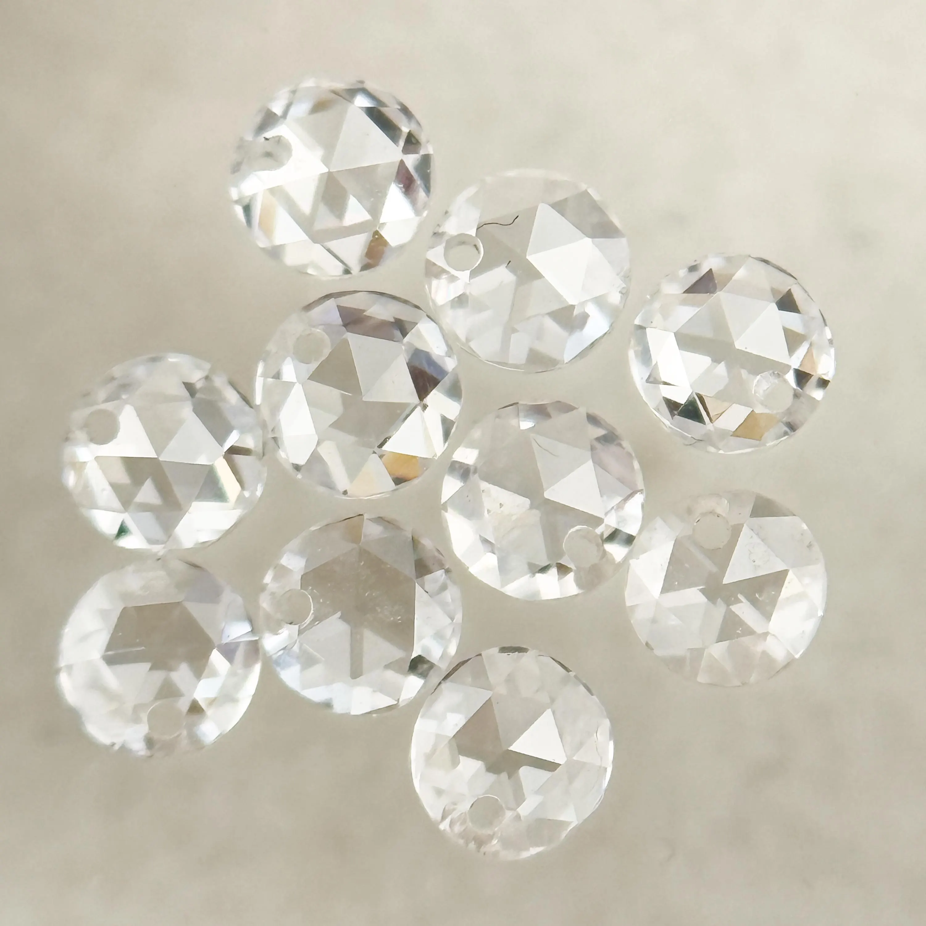 3 MM Round Rose Cut White Natural Diamond