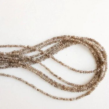 7 Inch Beads Checker Brown Natural Loose Diamond