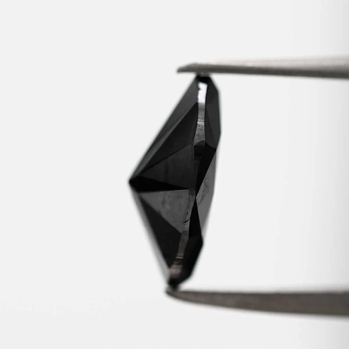 1.75 Ct Marquise Rose Cut Black Natural Fancy Diamond