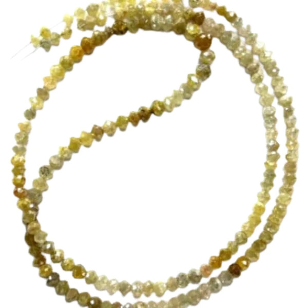 20 Ct Beads Checker Yellow Natural Loose Diamond