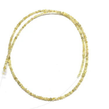 18 Ct Natural Loose Checker Cut Yellow Diamond Beads