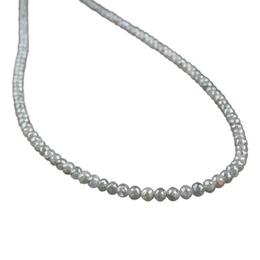 32 Ct Beads Checker Gray & White Natural Loose Diamond