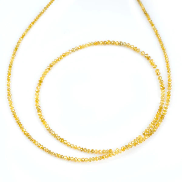 30 Inch Beads Checker Yellow Natural Loose Diamond