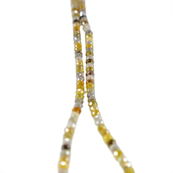 30 Inch Beads Checker Mixed Natural Fancy Diamond