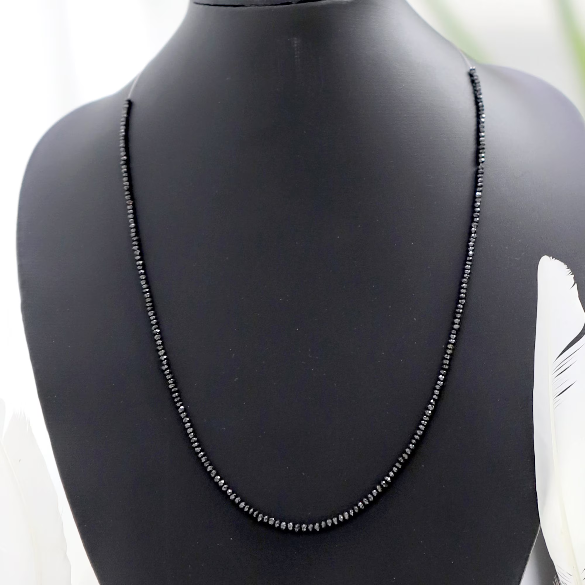 19.84 Ct Beads Uncut Black Natural Loose Diamond