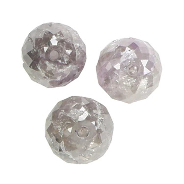 3 Ct Beads Checker Gray & White Natural Loose Diamond