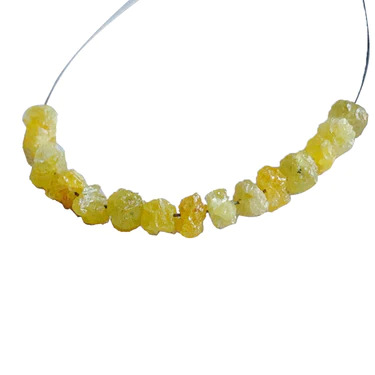 7 Inch Beads Checker Yellow Natural Loose Diamond