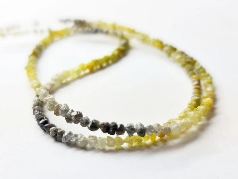 20 Ct Beads Checker Black & Yellow Natural Loose Diamond