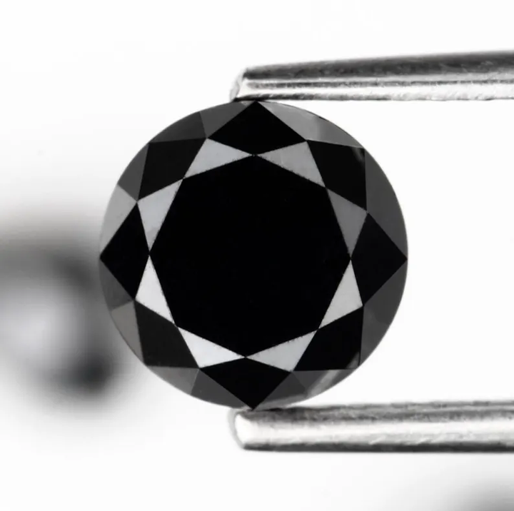 0.50 Ct Round Rose Cut, 5 MM Black Natural Loose Diamond