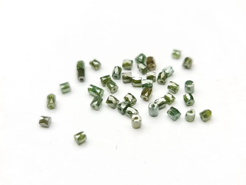 1.05 Ct Beads Checker Green Natural Loose Diamond