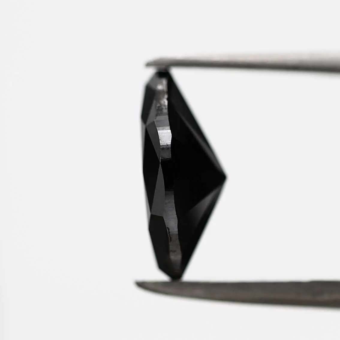 1.75 Ct Marquise Rose Cut Black Natural Fancy Diamond