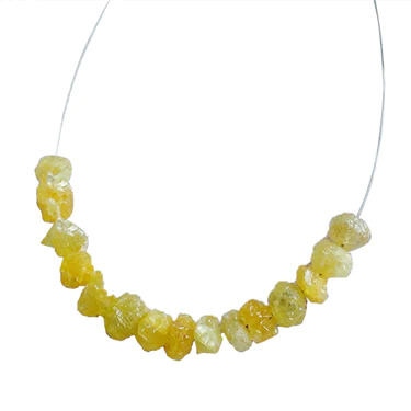 7 Inch Beads Checker Yellow Natural Loose Diamond