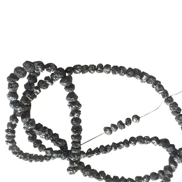 7 Inch Uncut Black Natural Loose Fancy Beads Diamond