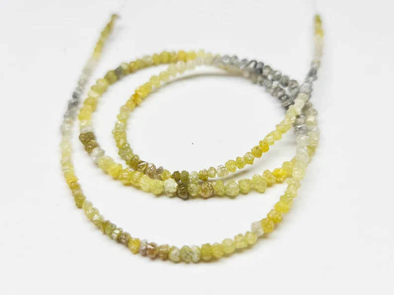 20 Ct Beads Checker Black & Yellow Natural Loose Diamond