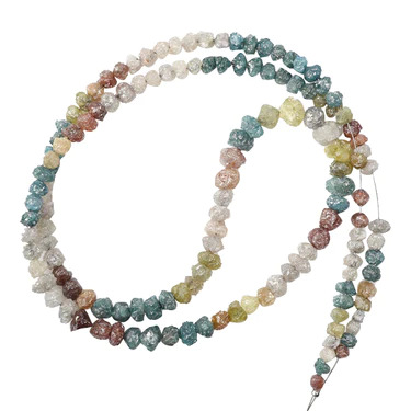 7 Inch Beads Checker Mixed Natural Raw Diamond