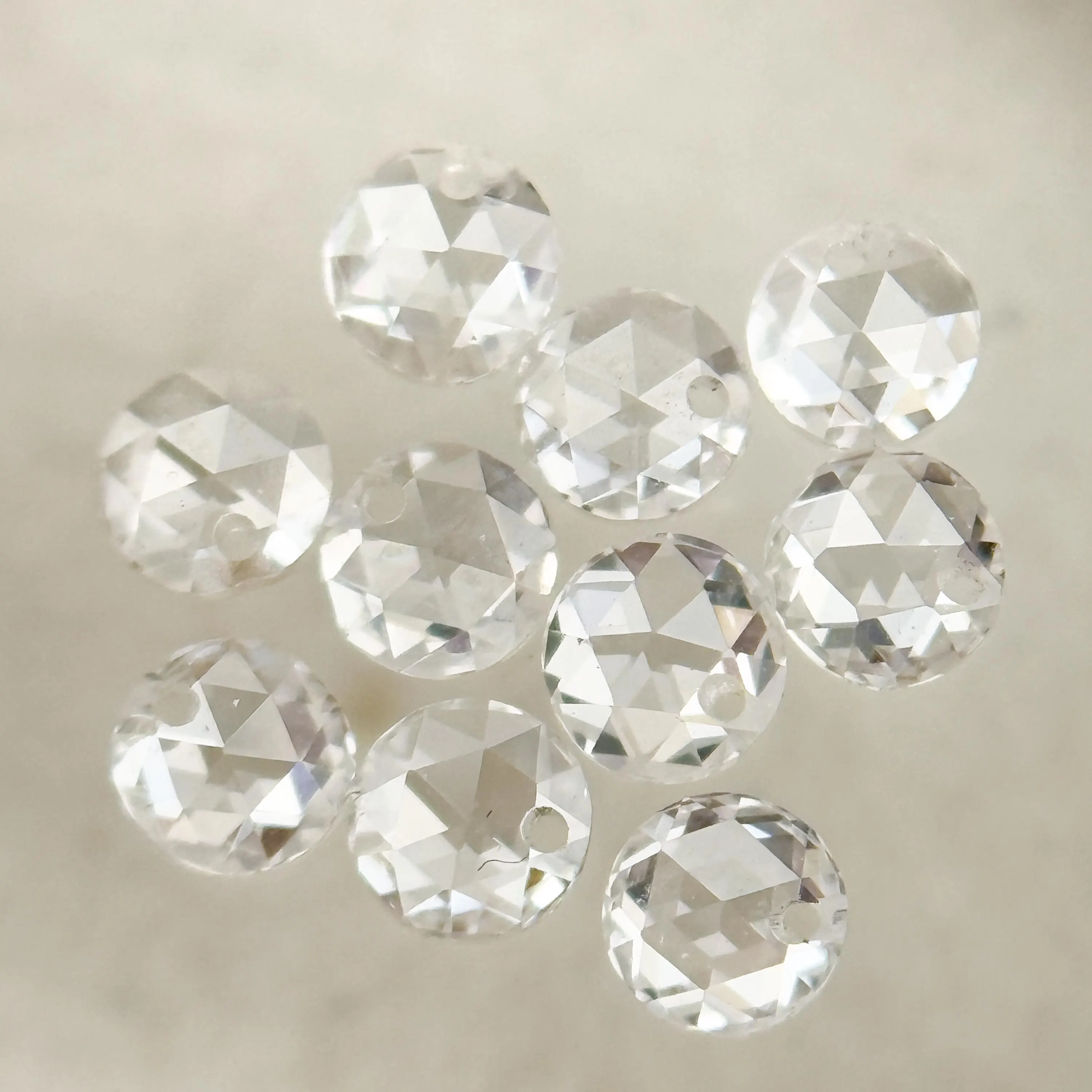 3 MM Round Rose Cut White Natural Diamond