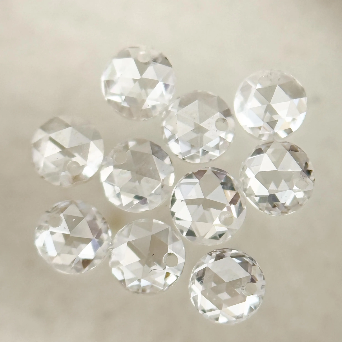 3 MM Round Rose Cut White Natural Diamond