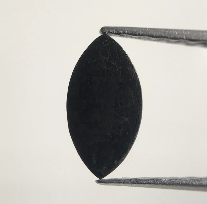 0.66 Ct Marquise Rose Cut, 8 MM Black Natural Loose Diamond