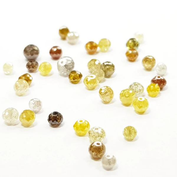 3 Ct Mixed Natural Loose Diamond Beads Checker Cut