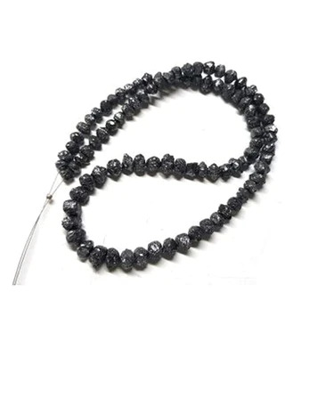 18 Ct Beads Uncut Black Natural Loose Diamond