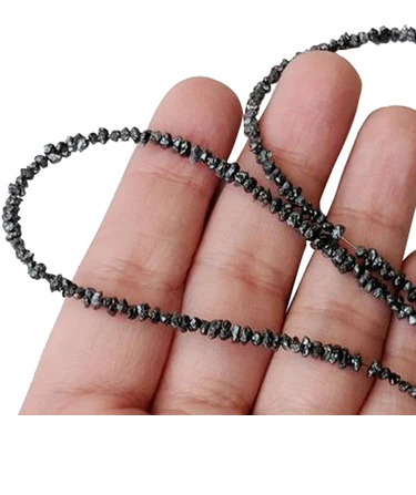 2 MM – 6 MM Beads Black Natural Uncut Loose Diamond