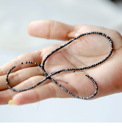 19.84 Ct Beads Uncut Black Natural Loose Diamond
