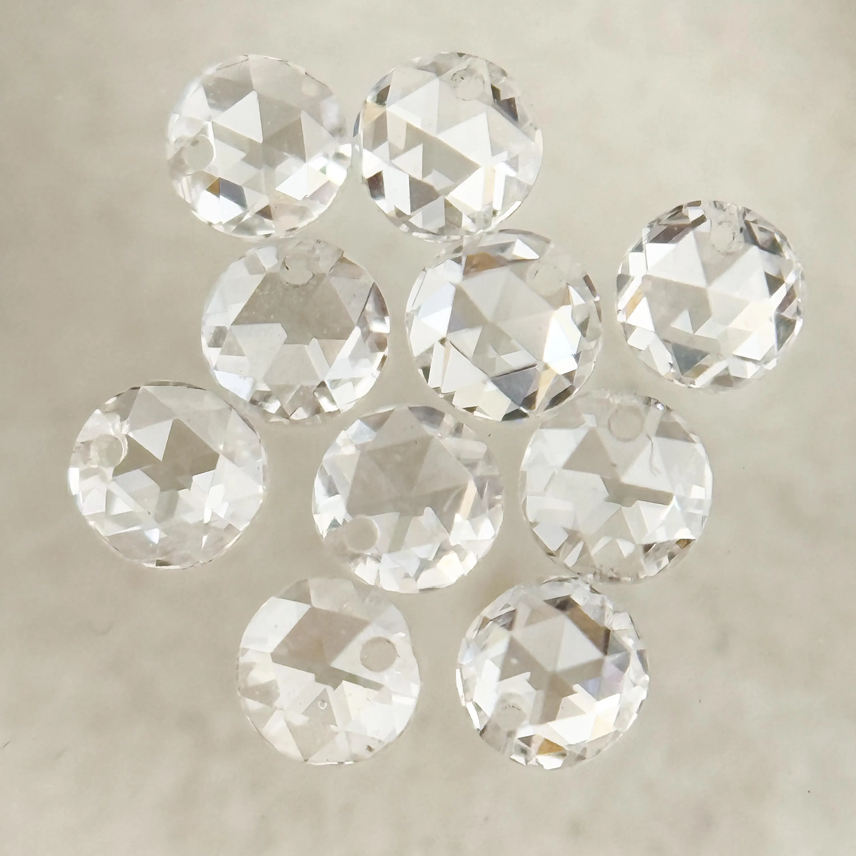 3 MM Round Rose Cut White Natural Diamond