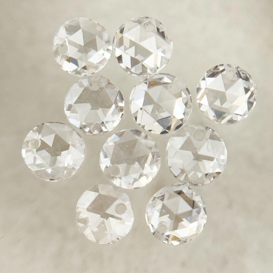 3 MM Round Rose Cut White Natural Diamond