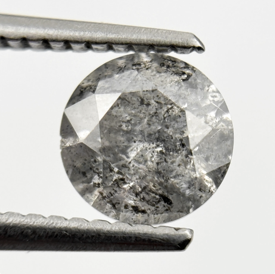 1.17 Ct Round Brilliant Cut Grey Natural Fancy Diamond