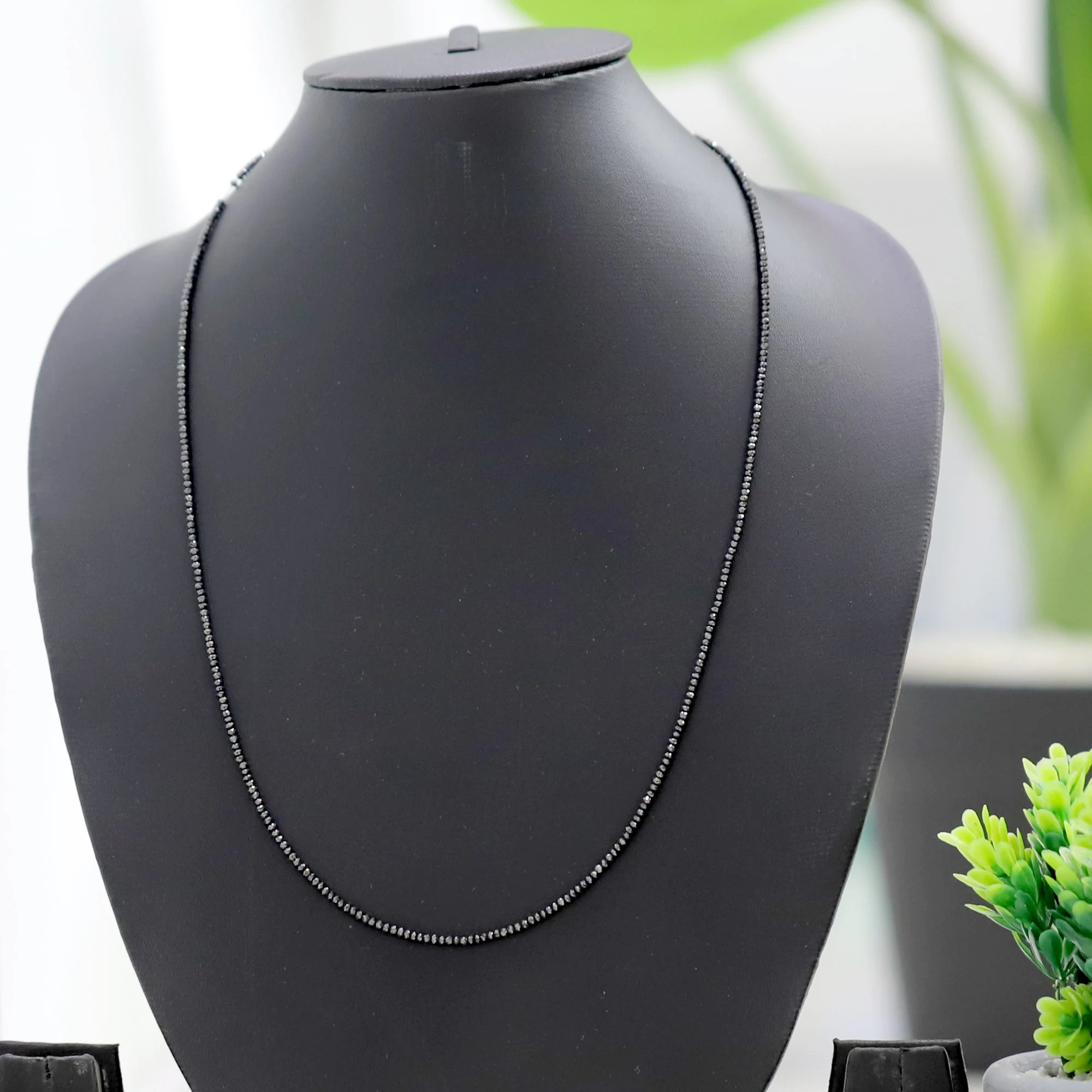 2 MM Beads Uncut Black Natural Loose Diamond