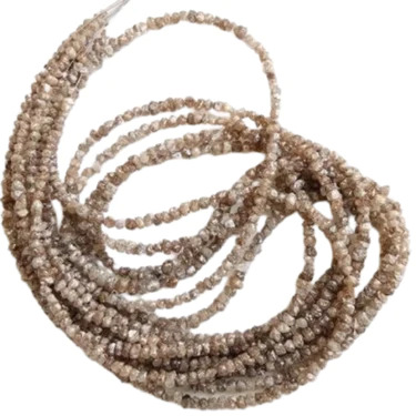 7 Inch Beads Checker Brown Natural Loose Diamond