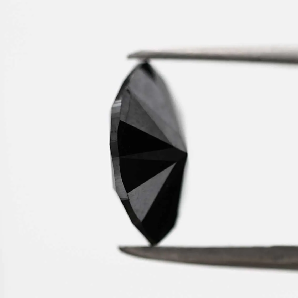 1.75 Ct Marquise Rose Cut Black Natural Fancy Diamond