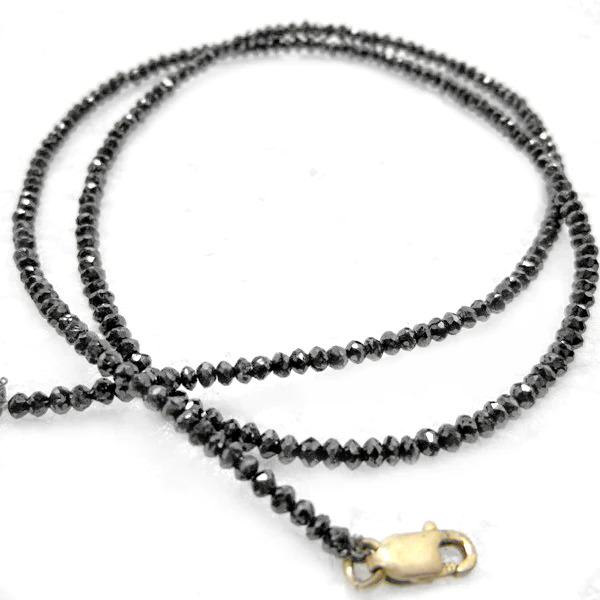 7 Inch Beads Uncut Black Natural Loose Diamond