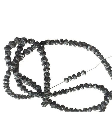7 Inch Uncut Black Natural Loose Fancy Beads Diamond
