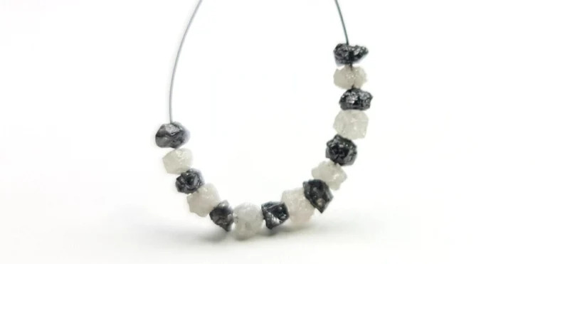 2.0 - 3.0 MM Beads Uncut White Black Natural Loose Diamond