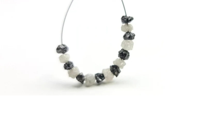 2.0 - 3.0 MM Beads Uncut White Black Natural Loose Diamond