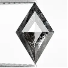 0.91 Ct Kite Rose Cut Grey Natural Salt and Pepper Diamond