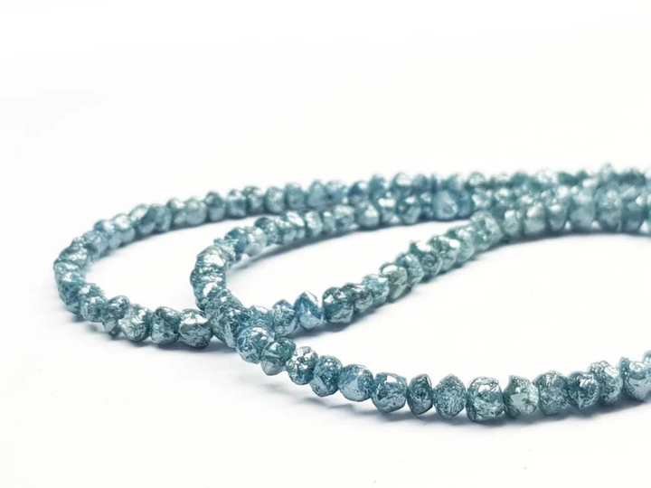 38.80 Ct Beads Uncut Blue Natural Loose Diamond