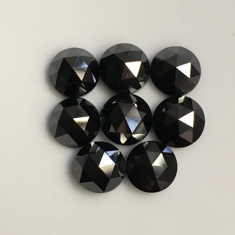 3.50 MM Round Rose Cut Black Natural Loose Diamond
