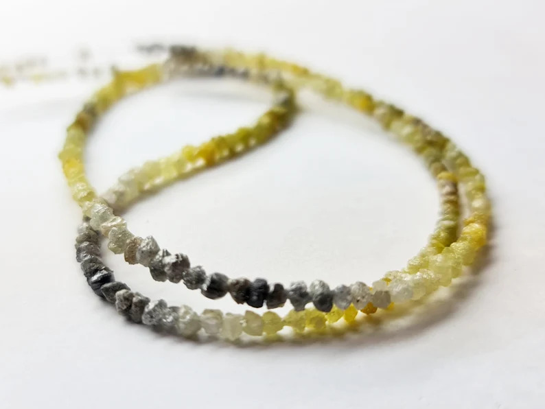20 Ct Beads Checker Black & Yellow Natural Loose Diamond