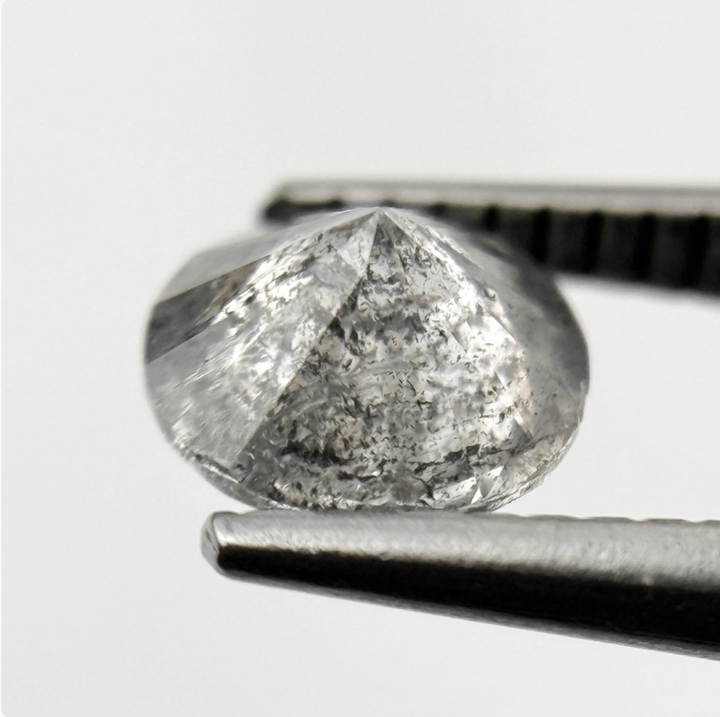 1.17 Ct Round Brilliant Cut Grey Natural Fancy Diamond