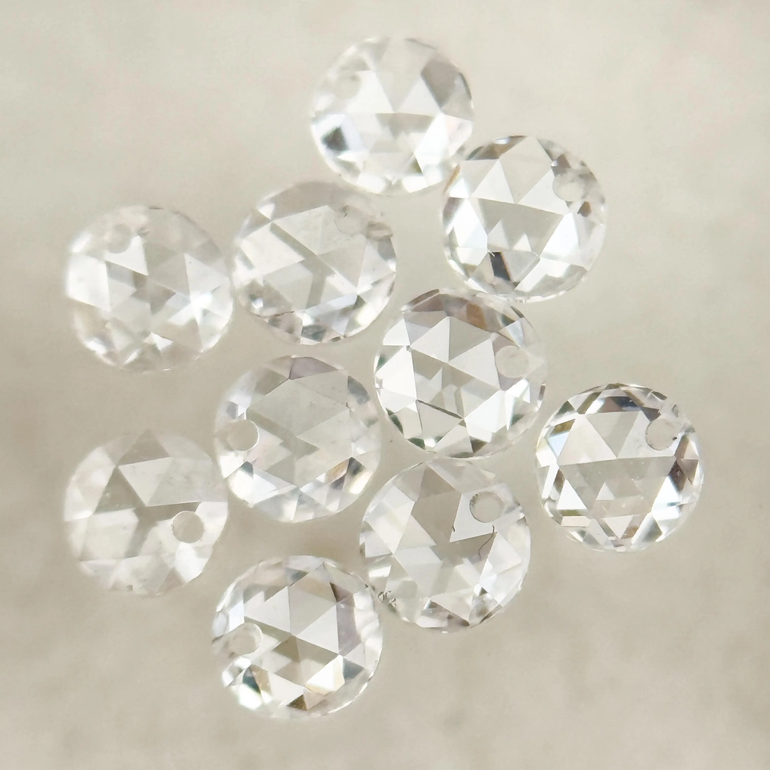 3 MM Round Rose Cut White Natural Diamond