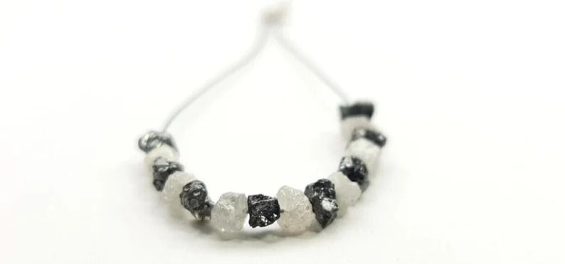 2.0 - 3.0 MM Beads Uncut White Black Natural Loose Diamond