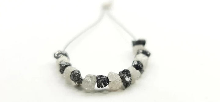 2.0 - 3.0 MM Beads Uncut White Black Natural Loose Diamond