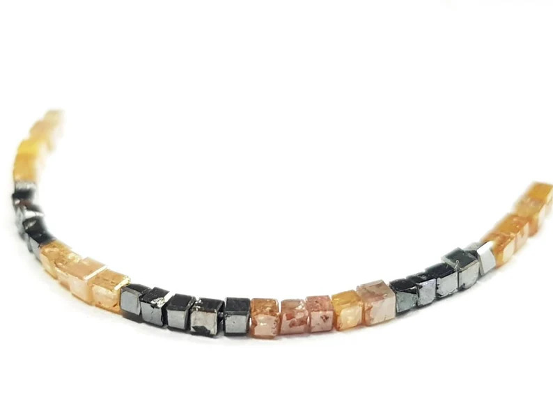 6.00 Ct Beads Checker Brown & Black Natural Loose Diamond