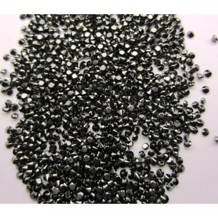1.00 Ct, 1.25-1.30 MM Round Brilliant Cut Black Natural Polished Round Diamond