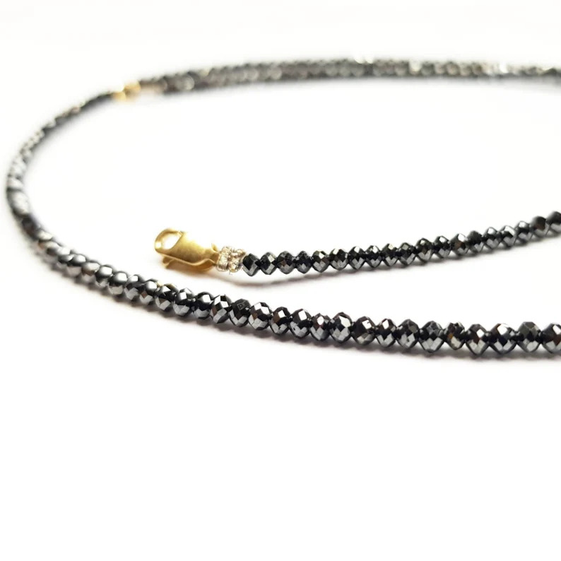 18.30 Ct Beads Uncut Black Natural Loose Diamond