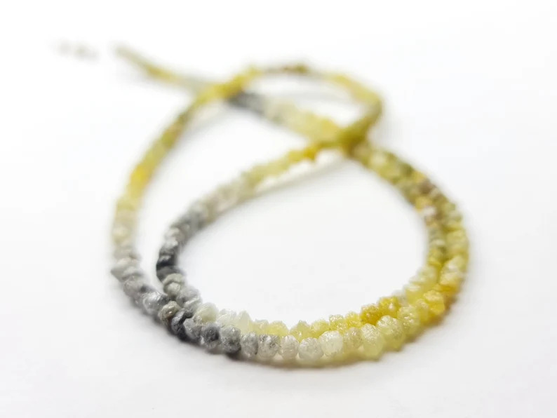20 Ct Beads Checker Black & Yellow Natural Loose Diamond
