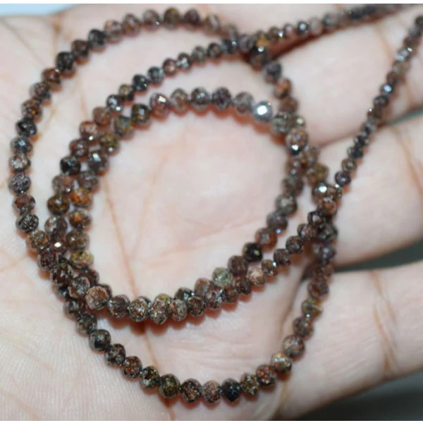 20 Carat Beads Checker Brown Natural Loose Diamond