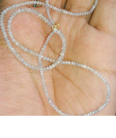 28 Ct Beads Checker White & Gray Natural Loose Diamond